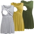 thumbnail image 1 of Bearsland Female Sleeveless Maternity Tank Tops Breastfeeding Nursing Clothes, 1 of 7