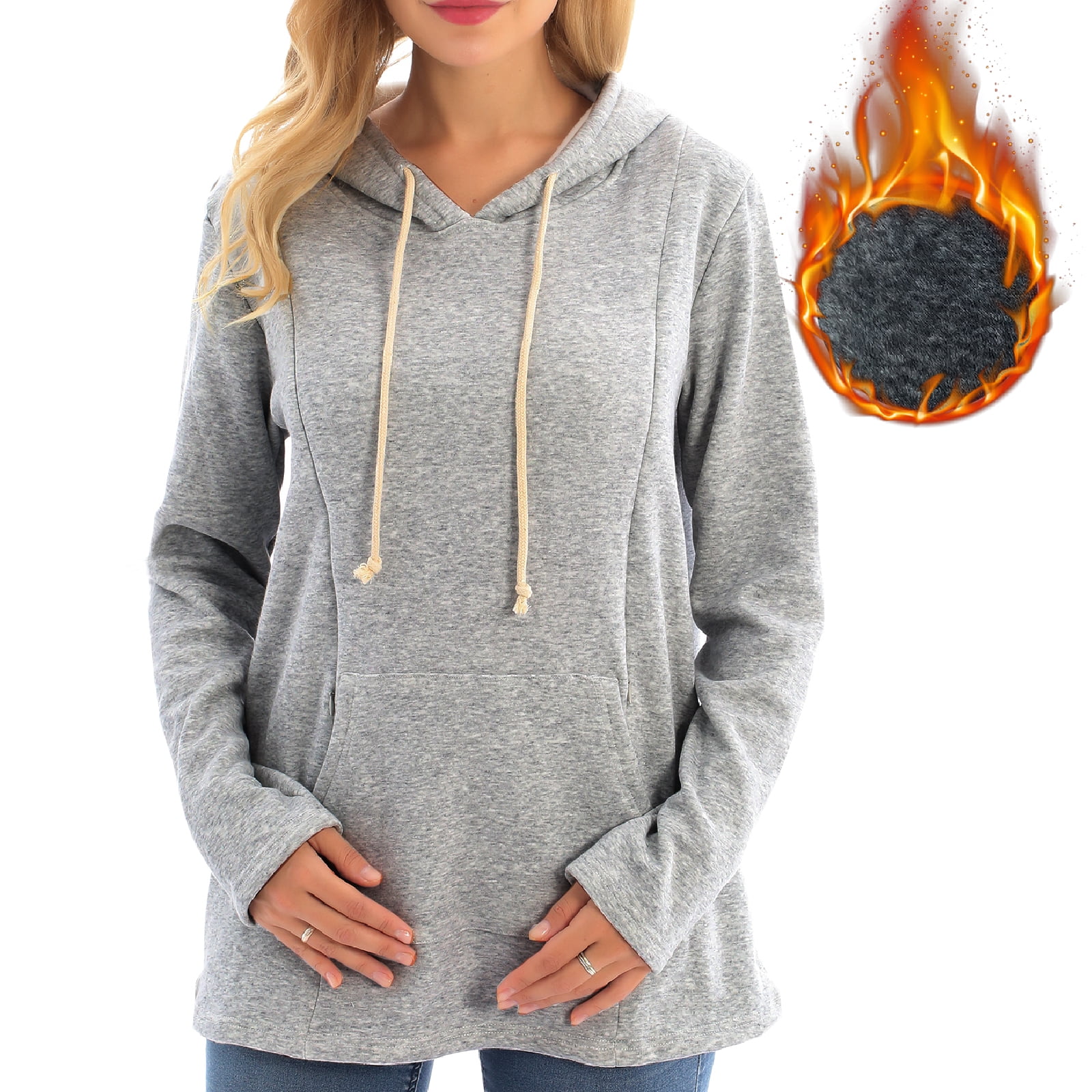 Bearsland Women s Fleece Maternity Nursing Sweatshirt Casual Breastfeeding Hoodie Walmart
