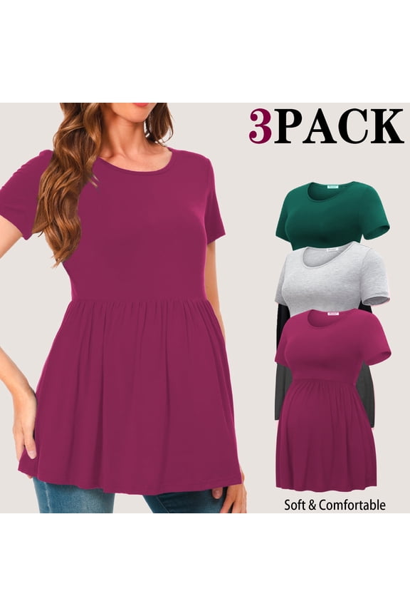 Women's Short Sleeve Maternity T-Shirt Pregnancy Clothes