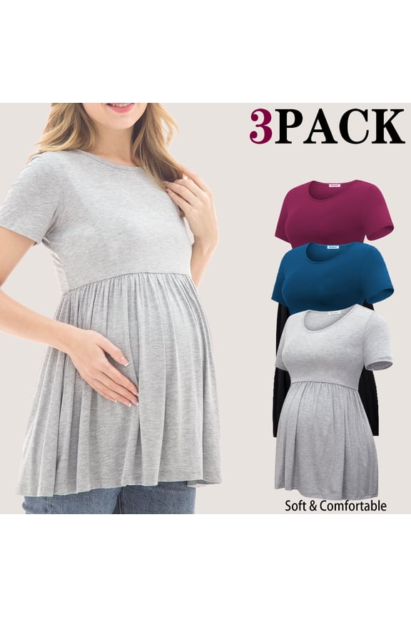 Women's Short Sleeve Maternity T-Shirt Pregnancy Clothes