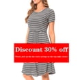 thumbnail image 1 of Bearsland Women’s Short Sleeve Midi Maternity Nursing Dress Casual  Breastfeeding Dress with Pocket, 1 of 6