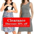 thumbnail image 1 of Bearsland Women’s Sleeveless Maternity Nursing Dress Breastfeeding Pregnancy Clothes With Pockets 2-Pack, 1 of 7