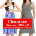 thumbnail image 1 of Bearsland Women’s Sleeveless Maternity Nursing Dress Breastfeeding Pregnancy Clothes With Pockets 2-Pack, 1 of 7