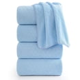 thumbnail image 1 of Beartech 4 Pack Large Size Microfiber Bath Towel Set 35×70 IN, Soft Highly Absorbent Quick Dry Shower Bath Towels, Lint Resistant Multipurpose Bathroom Towels for Family Home Hotel Spa, Blue, 1 of 9