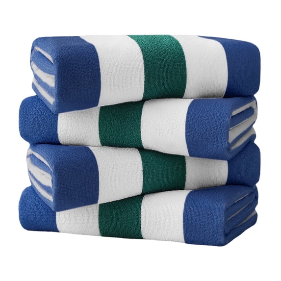 Beartech 4 Pieces Beach Towel Set,30x60 inches Striped Beach Towels Soft Camping Travel Towels, Lightweight Quick Dry Pool Towels for Beach Shower Towels Swim Towels Absorbent for Adults