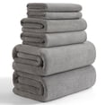 thumbnail image 1 of Beartech 6 Pack Bath Towel Set,Microfiber Towel Set,2 Bath Sheet,2 Hand Towel,2 Washcloth,Ultra Soft & Quickly Dry Bathroom Towel Set,Plush Highly Absorbent Shower Towel For Hotel Spa-Dark Gray, 1 of 8