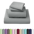 thumbnail image 1 of Beartech Polyester 4 Piece Bed Sheets Set Queen/Full Size Sheet Set, Soft & Lightweight And Breathable Bedding Set, Fitted Sheet, Flat Sheet & 2 Pillowcases-Dark Gray, 1 of 10