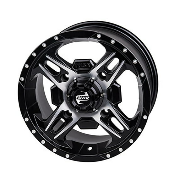 Beartooth Wheel 14x7 5.0 + 2.0 Machined/Black 4/156 Compatible With Yamaha Wolverine RMAX 4 1000 2021