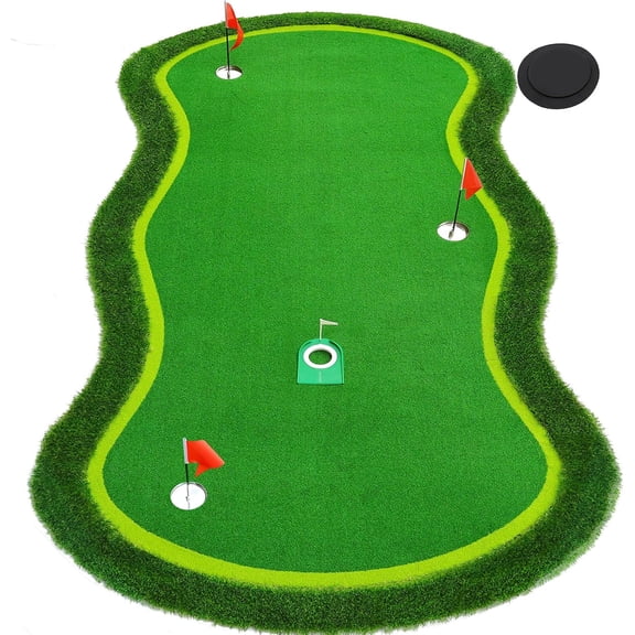 Bearwill Golf Putting Green,5ft x 10ft Golf Practice Putting Mat,Professional Large Golf Training Mat for Indoor Outdoor Garage Backyard