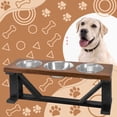 thumbnail image 1 of Bearwood Essentials  Elevate Your Pet's Dining Experience with Unveiling Premium 3-Bowl Farmhouse-Style Pet Feeder Medium - Ebony/Black, 1 of 5
