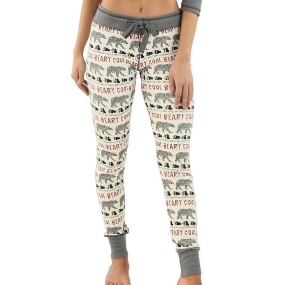 Beary Cool LazyOne Women's Leggings and Tees, Pajama Separates, Cozy Loungewear for Women, Sunglasses, Fair Isle, Bear (X-Large)