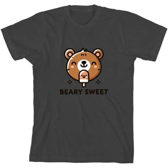 Beary Sweet Youth Charcoal Crew Neck Short Sleeve Tee-XXL
