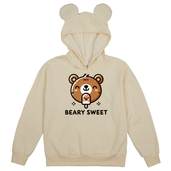 Beary Sweet Youth Girl's Long Sleeve Cosplay Hoodie With 3D Ears-Large