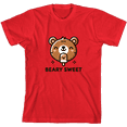 thumbnail image 1 of Beary Sweet Youth Red Crew Neck Short Sleeve Tee-Medium, 1 of 2