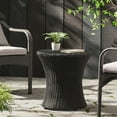 Beasley Wicker Outdoor Accent Table, Black - Walmart.com