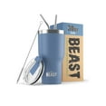 thumbnail image 1 of Beast 30oz Stainless Steel Tumbler-Includes 2 Straws and Straw Cleaner, Sky Blue -, 1 of 2