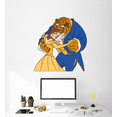 thumbnail image 1 of Beast Belle Hug Beauty and the Beast Cartoon Decors Wall Sticker Art Design Decal for Girls Boys Kids Room Bedroom Nursery Kindergarten Home Decor Sticker Wall Art Vinyl Decoration (40x35 inch), 1 of 3