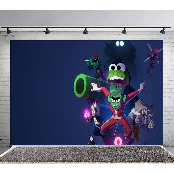 Beast Boy Lone Wolf Backdrop Banner Party Supplies Poster Movie Theme Background for Photography Birthday Decorations