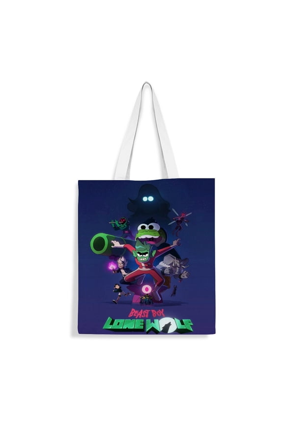 Beast Boy Lone Wolf Tote Bag Fans Inspired Gift Lover Shoulder Bag Shopping Canvas Merchandise
