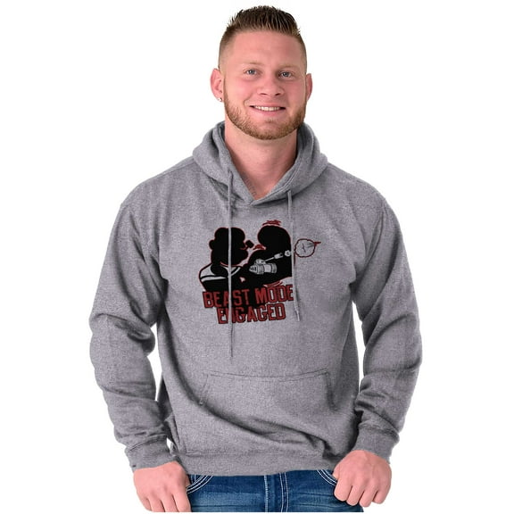 Beast Engaged Popeye Gym Workout Unisex Plus Size Hoodie Brisco Brands 4X