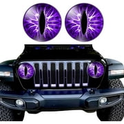 Beast Eyes Headlight Decals, Headlight Eye Decal, Funny Jeep Stickers, Eye Decals for Jeep Headlights, 3D Stereo Eyes Headlight Decal Stickers for Truck Car Body Window Bumper Decoration