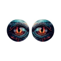 Beast Eyes Headlight Decals Pair, Car Body Window Bumper Decoration, Beast Decals for Jeep Truck, Eye Headlight Decal, 3D Stereo Eyes Stickers Decal, Round Eye Headlight Decal, Car Accessories