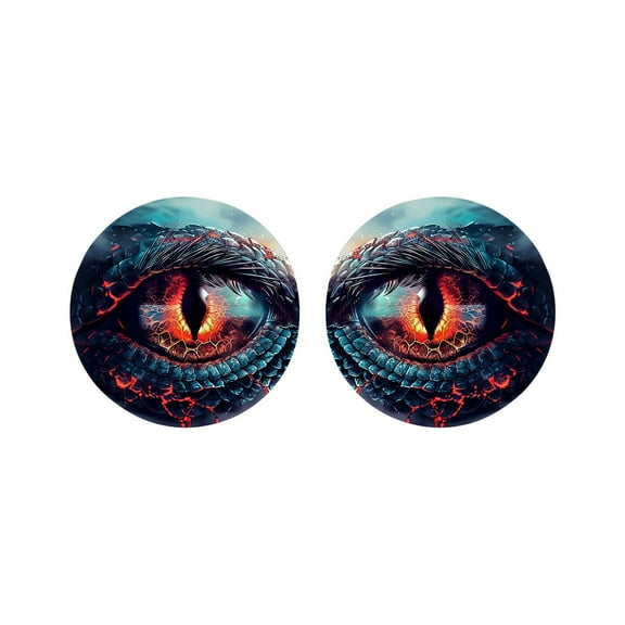Beast Eyes Headlight Decals Pair, Car Body Window Bumper Decoration, Beast Decals for Jeep Truck, Eye Headlight Decal, 3D Stereo Eyes Stickers Decal, Round Eye Headlight Decal, Car Accessories