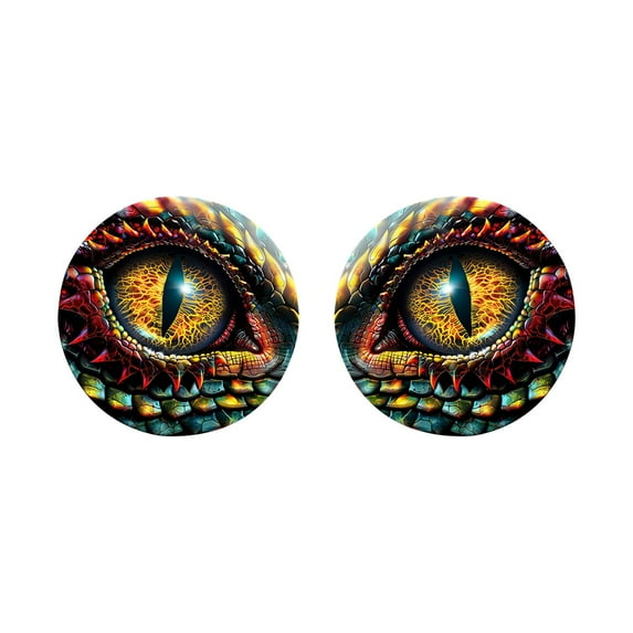 Beast Eyes Headlight Decals Pair, Round Eye Headlight Decal, Beast Decals for Jeep Truck, Car Accessories, 3D Stereo Eyes Stickers Decal, Eye Headlight Decal, Car Body Window Bumper Decoration