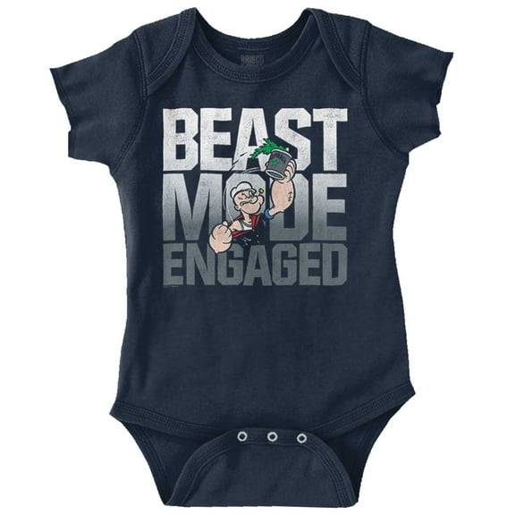 Beast Gym Engaged Popeye Sailor Romper Boys or Girls Infant Baby Brisco Brands 12M