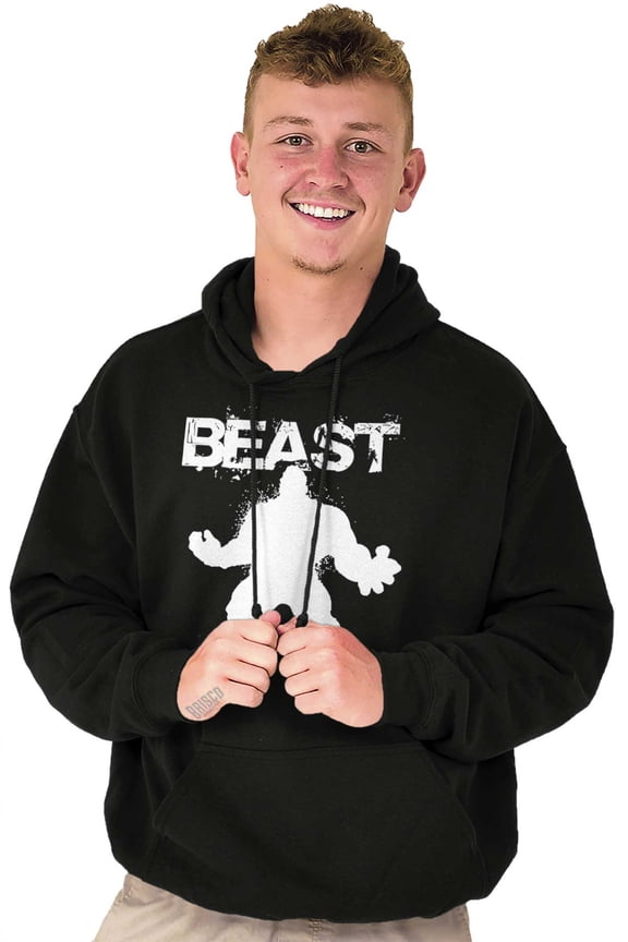 Beast Gym Fitness Meathead Men's Big & Tall Graphic Hoodie Brisco Brands 3X
