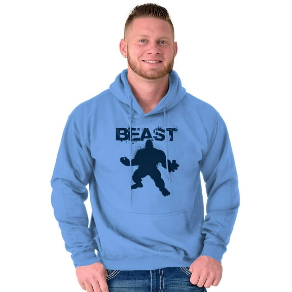 Beast Gym Fitness Meathead Men's Big & Tall Graphic Hoodie Brisco Brands 4X