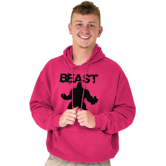 Beast Gym Fitness Meathead Men's Big & Tall Graphic Hoodie Brisco Brands 4X