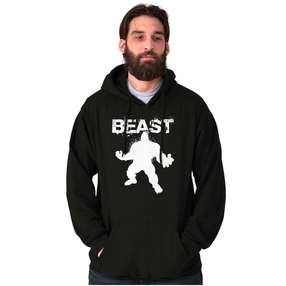 Beast Gym Fitness Meathead Men's Big & Tall Graphic Hoodie Brisco Brands 5X
