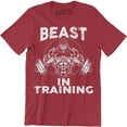 thumbnail image 1 of Beast In Trainning - Chimpanzee Funny Gym Workout Fitness Men's T-Shirt, 1 of 4