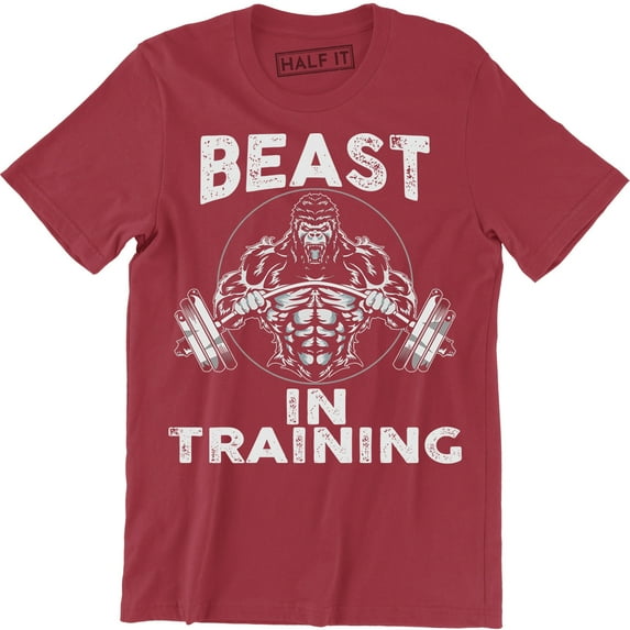Beast In Trainning - Chimpanzee Funny Gym Workout Fitness Men's T-Shirt