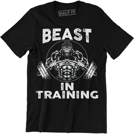 Beast In Trainning - Chimpanzee Funny Gym Workout Fitness Men's T-Shirt