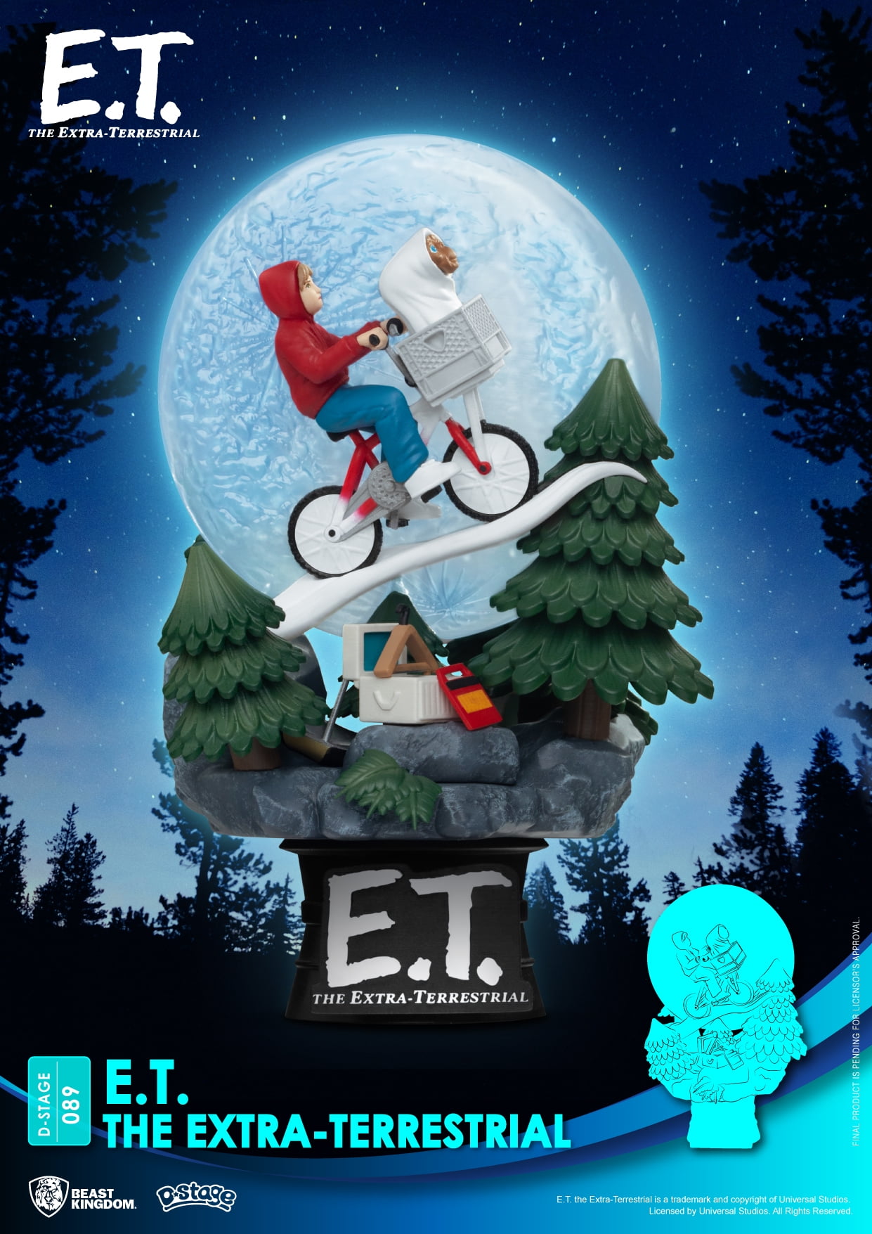 E.T. The Extra-Terrestrial Moonlit Diorama Set
