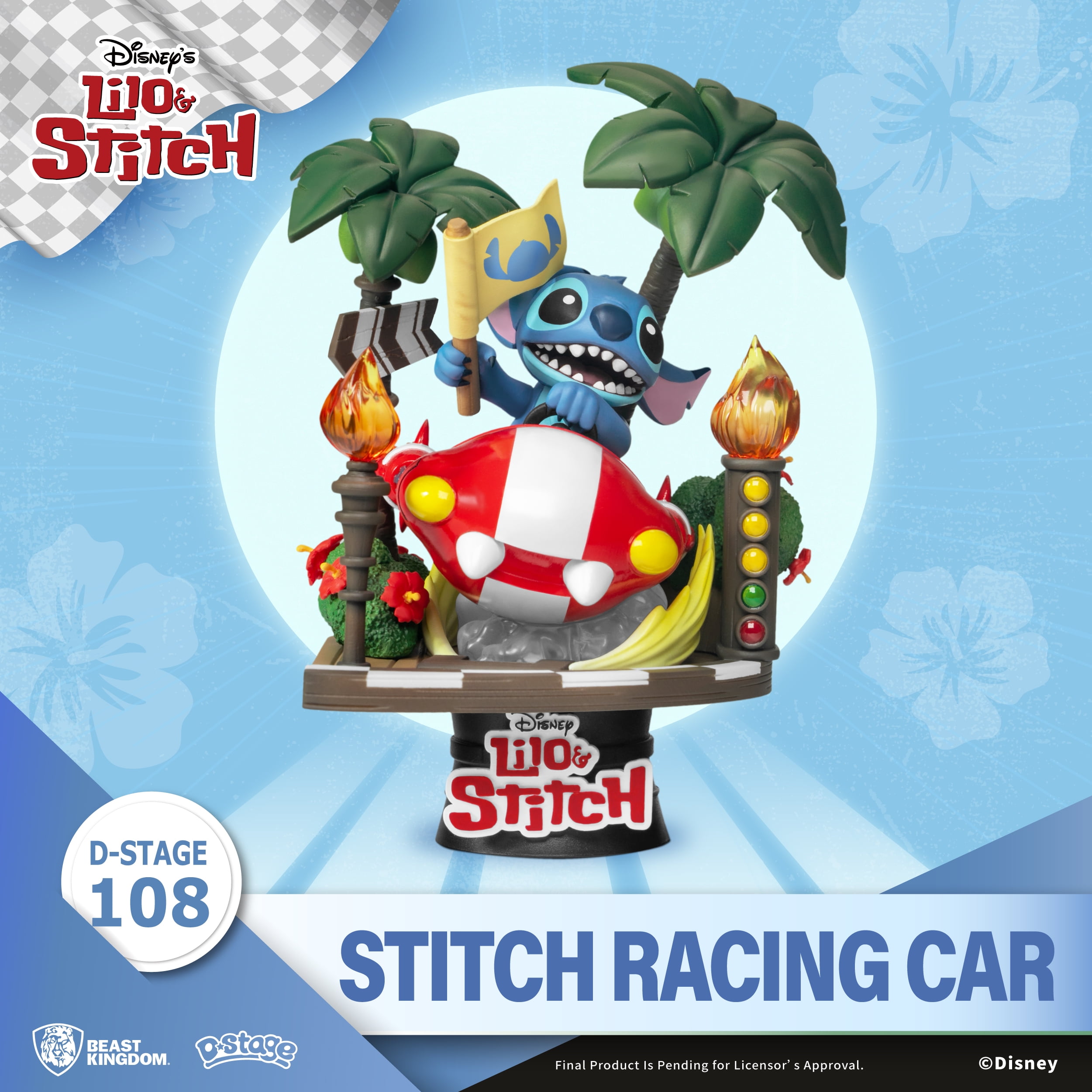 Beast Kingdom Stitch Figurine Stitch and Scrump Action Figures Car