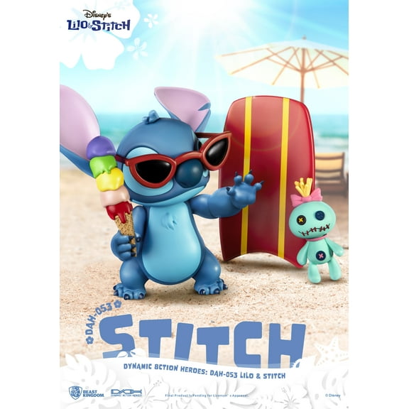Beast Kingdom Lilo & Stitch: Stitch DAH-053 Dynamic 8ction Heroes Action Figure, Multicolor