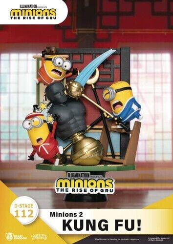 Minions Kung Fu Training Diorama Set with Punching Dummy