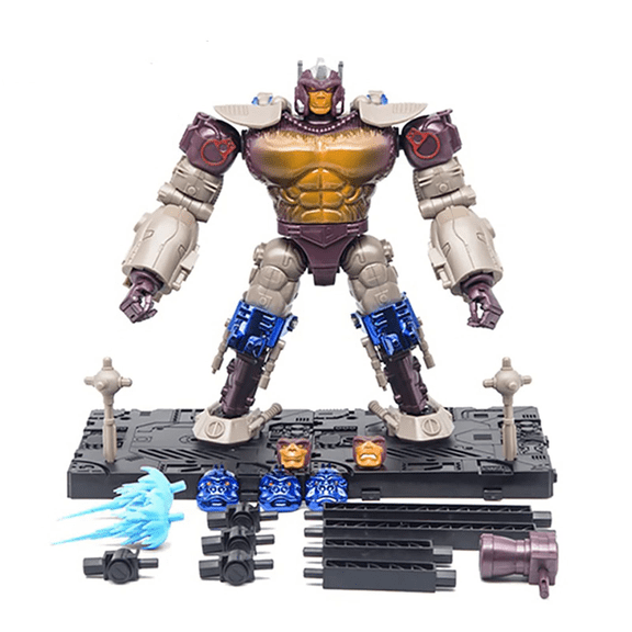8.46 Inch Metallic Finish Beast Robot Figure, Jungle Theme Articulated Transform Collectible Model