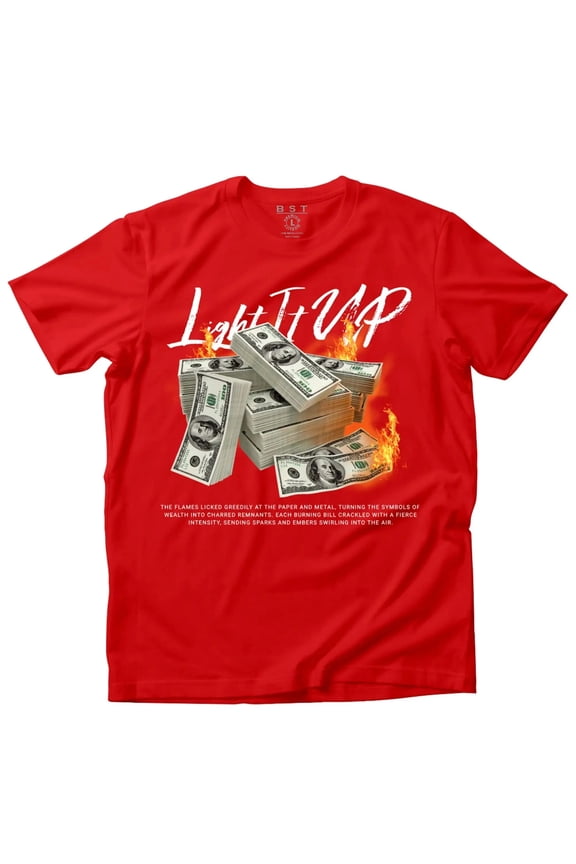 Men Light It Up T-Shirt (Red)