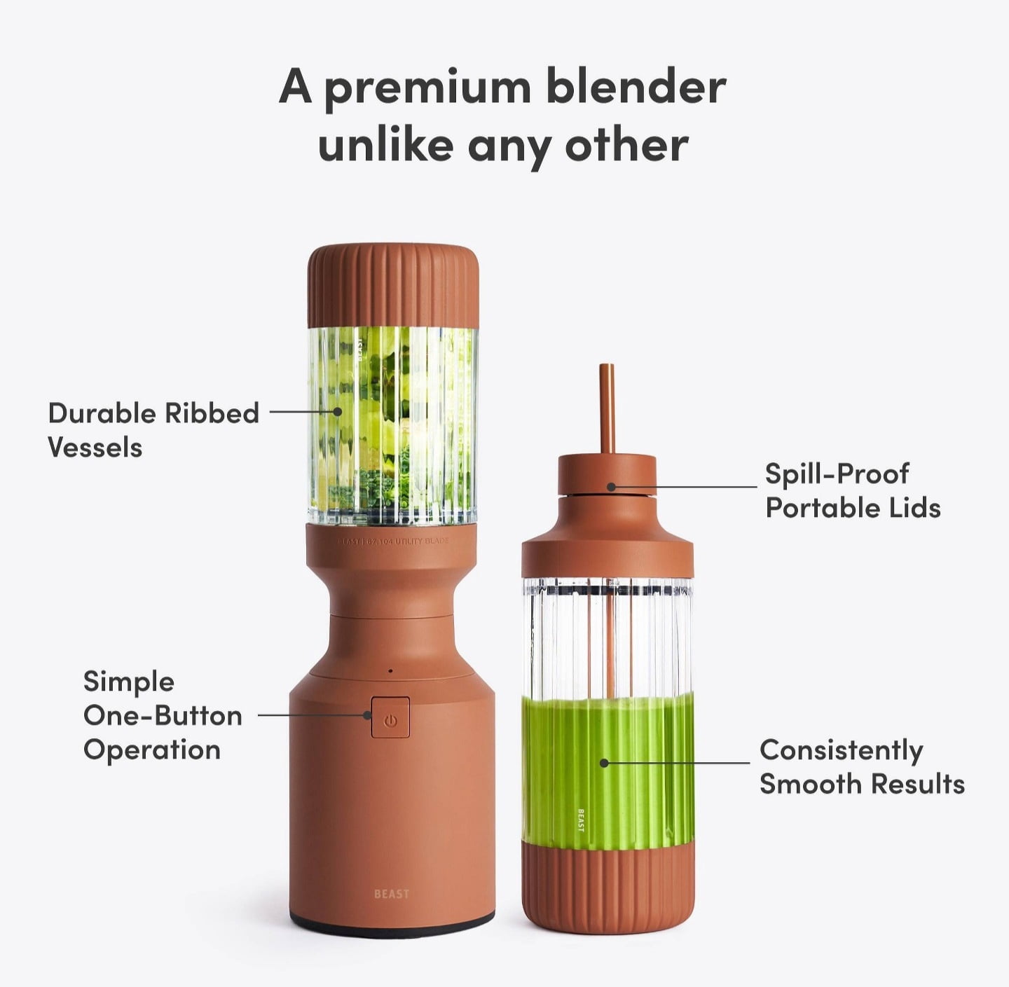 Beast Mighty 850 Plus Personal Blender, 850W, Terra