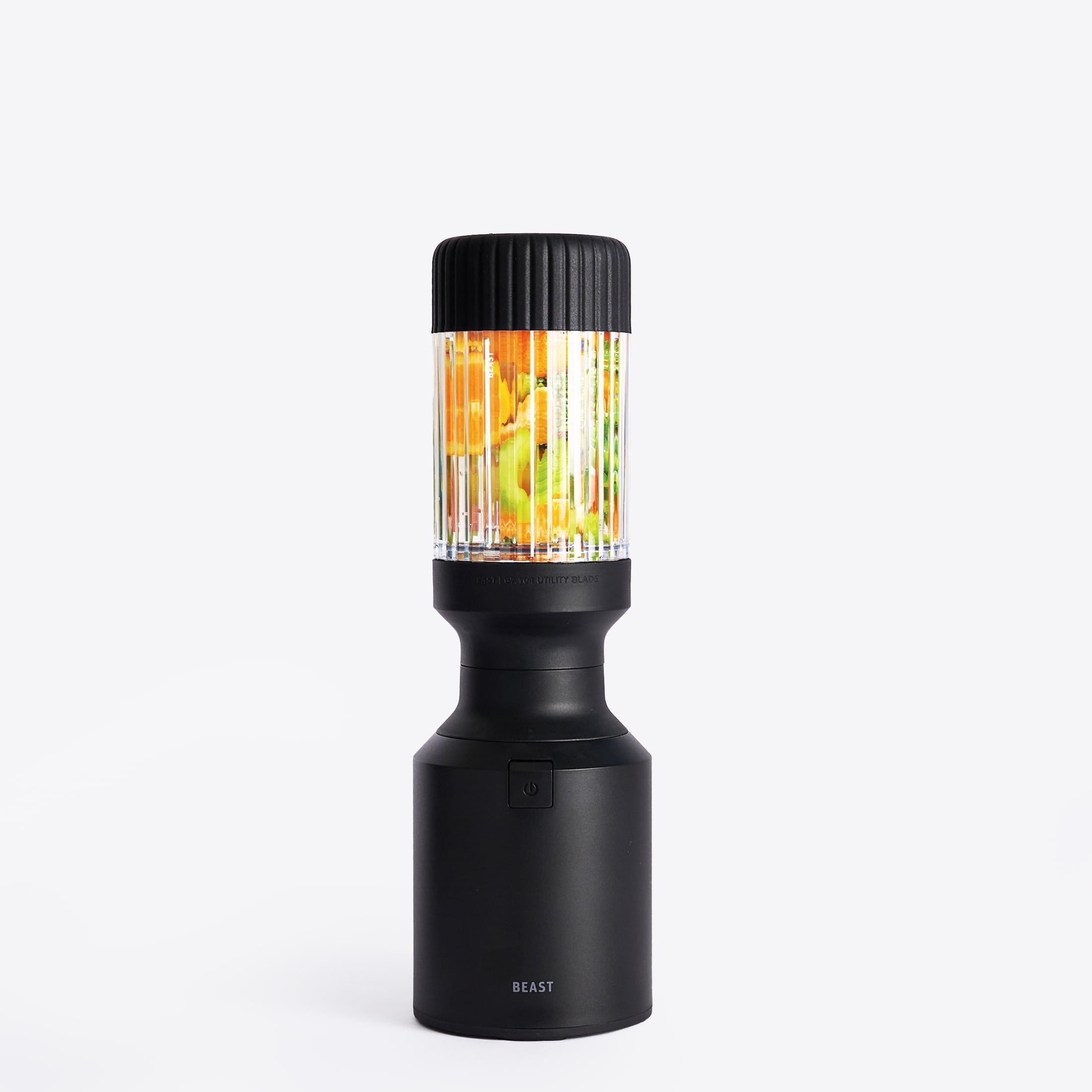 The Beast Mini® Blender | Personal Countertop Blender for Smoothies, Shakes, Food Prep, Frozen Fruits & Veggies, Sauces & Dips | Portable Bottle, Straw Cap and Straws | 600W Motor (Carbon Black)