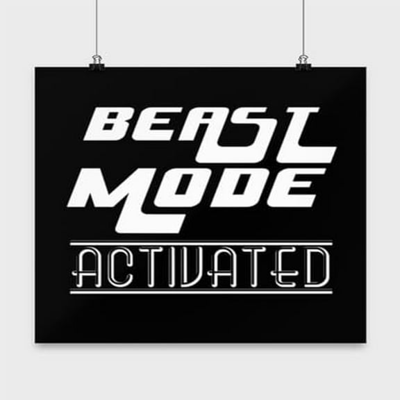 Beast Mode Activated Poster - Wall Decor for Gym Gift