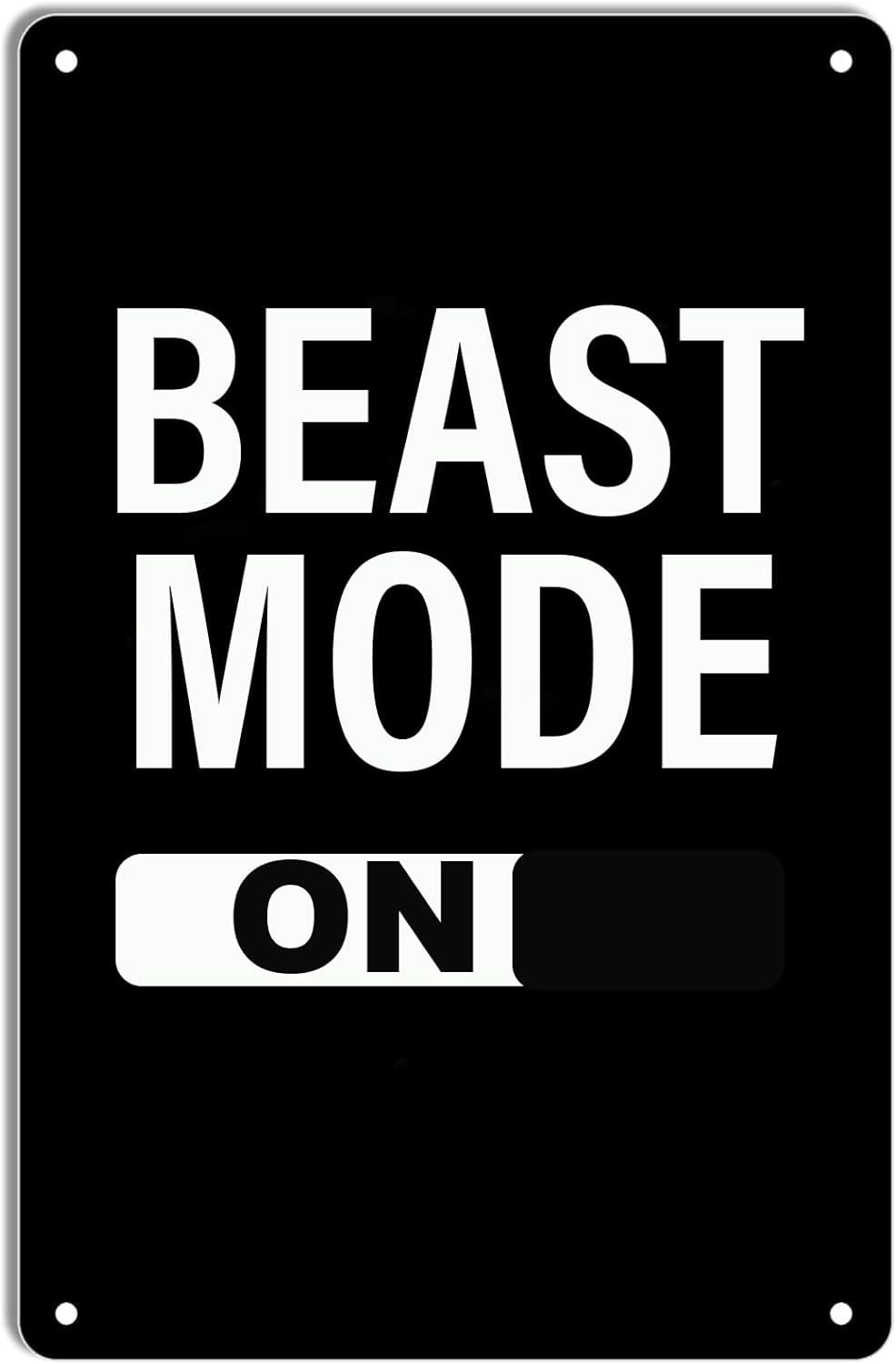 Beast Mode On Art Poster Retro Iron Poster Painting Tin Sign Wall Decor ...