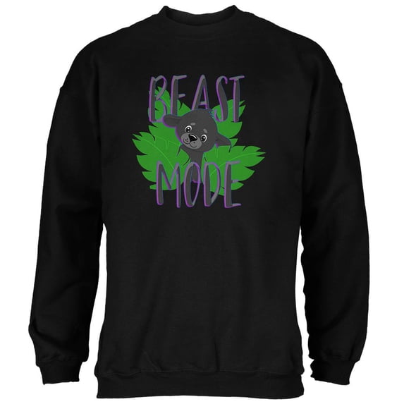 Beast Mode Cute Black Panther Cub Mens Sweatshirt Black MD