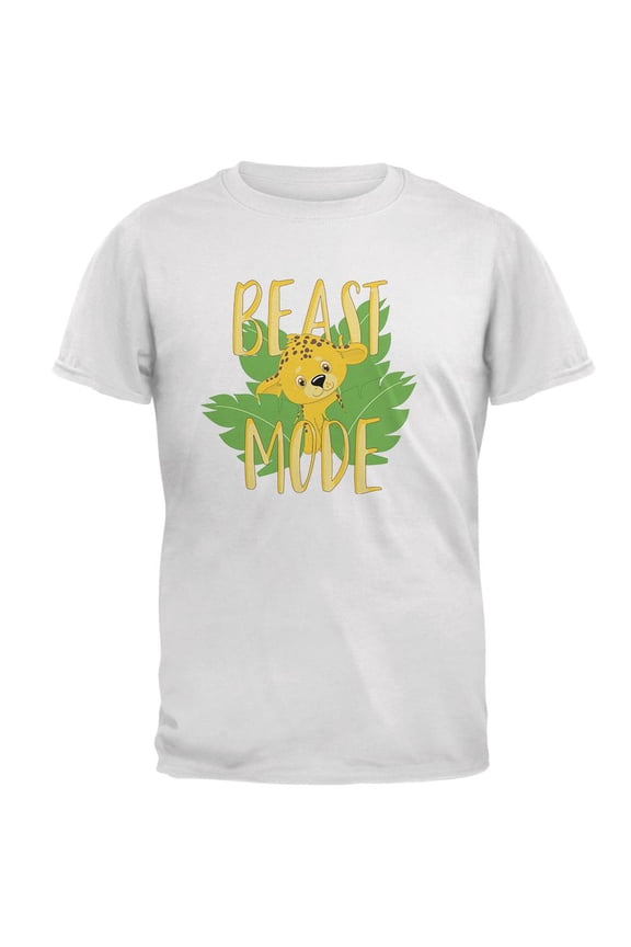 Beast Mode Cute Cheetah Cub Mens T Shirt White 2XL