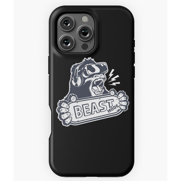 Beast Mode Gamer Gorilla Fitness Phone Case for iPhone 16 15 14 13 12 11 Pro Max