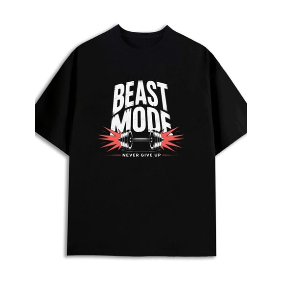 Beast Mode Tee men's 180G 100% Cotton black Funny Unisex Shirt Graphic tshirts Casual Unisex Shirt Cotton tshirts Basic Unisex Shirt Graphic tshirts